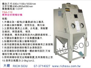 TSA-110標準型密閉式噴砂